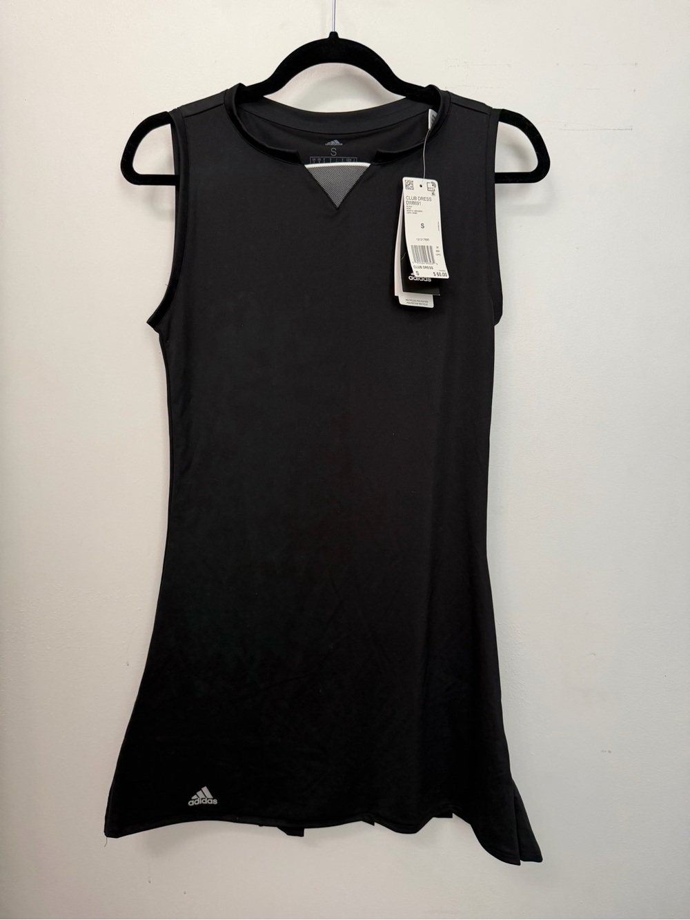 adidas Black Climalite Athletic Club Dress with Pleating